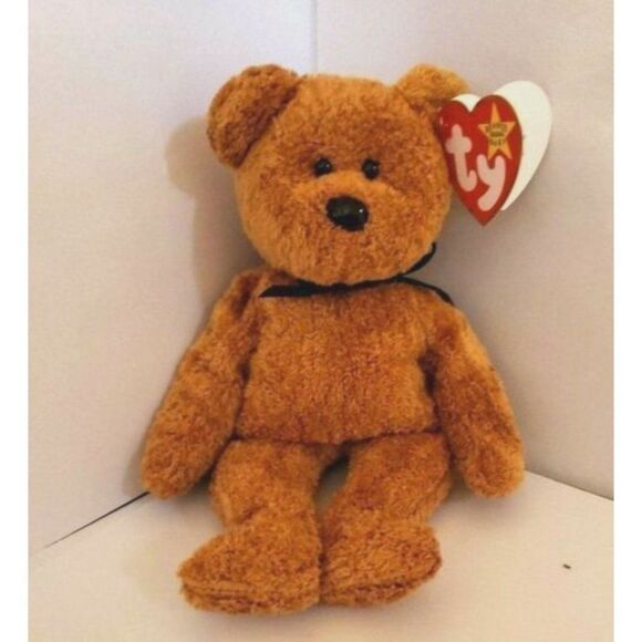 Ty Beanie Babies Fuzz The Bear Plush 1999  PE Pellets - Picture 1 of 10